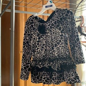 Leopard print girls top